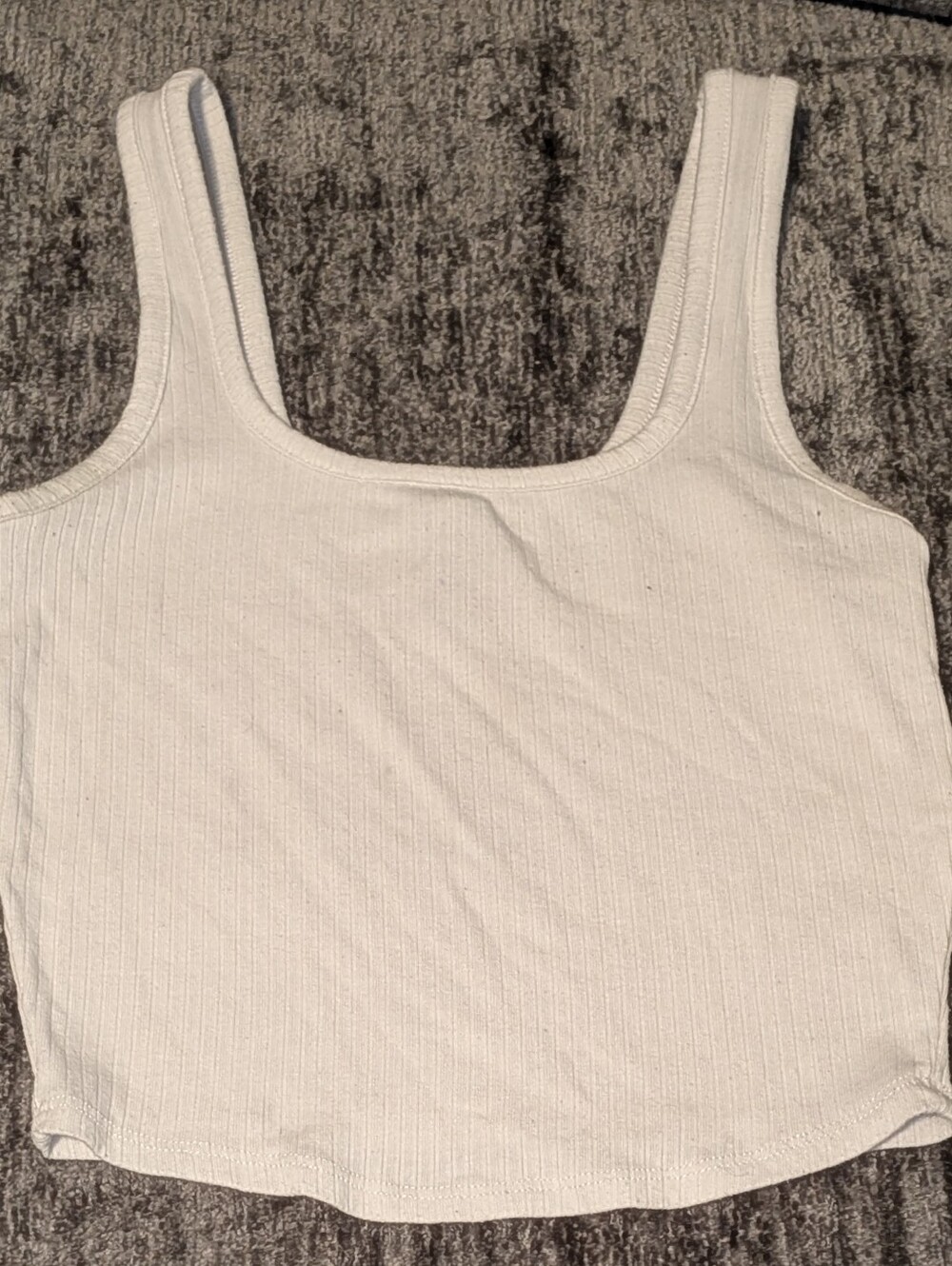 Tilly's, White, Ribbed, Cropped, Tank Top - Ladies Jr Size Xs